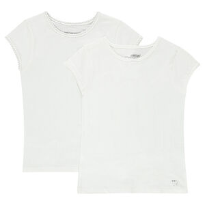 Lot de 2 maillots de corps manches courtes unis 