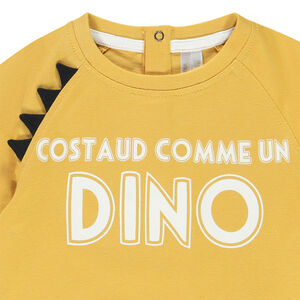 Jersey T-shirt met lange mouwen en grappig opschrift voor babyjongens 