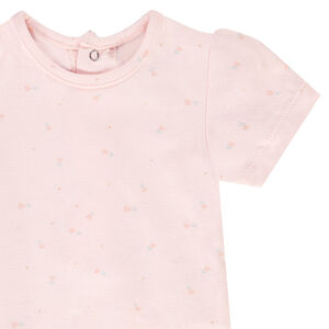 Ensemble 2 pièces barboteuse en tricot pour bébé fille 