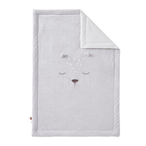 Couverture en veloudoux Babou & Kendi 100 x 140 cm - Gris clair 