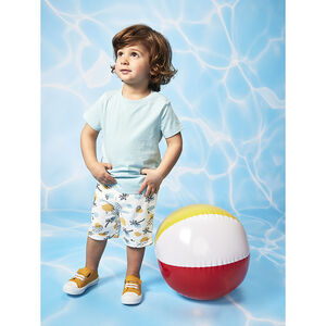 Set van 3 t-shirts korte mouwen in effen jersey voor baby jongen 