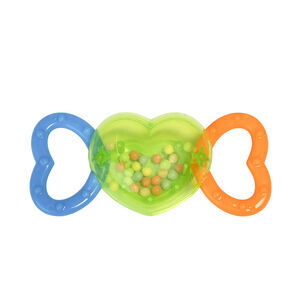Hochet en forme de cœur tricolore 
