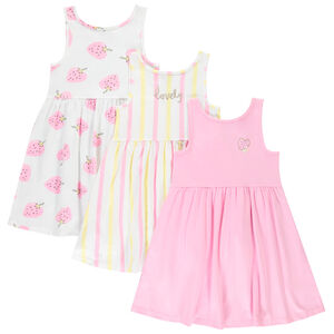 Lot de 3 robes sans manches fantaisies pour fille  