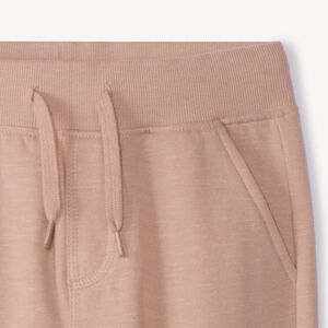 Joggingbroek in fleece slub effen voor jongens 