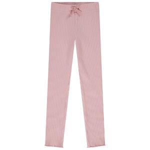 Legging met ribbelstructuur en strik voor meisjes 