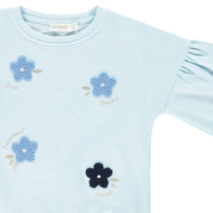 Sweat molleton Oversize met bloemen bouclettes voor meisjes 