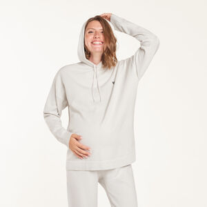 Zwangerschaps hoodie met gebreide hartborduurmotief 