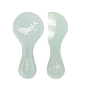 Set haaraccessoires borstel en kam groen 