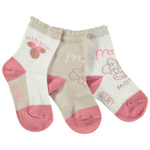 Set van 3 paar sokken met Minnie Disney print meisjes 