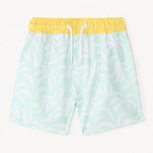 Zwemshort met bladerenprint voor jongens 
