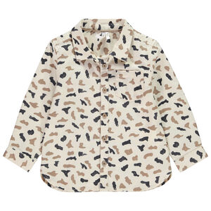 Chemise manches longues imprimé tacheté pour bébé garçon 