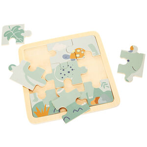 Puzzle van 9 houten stukken Olifant 