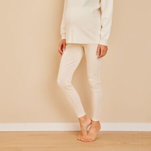 Legging voor zwangerschap voor pyjama met ribeffect 