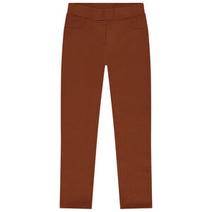 Jegging uni en molleton pour fille  