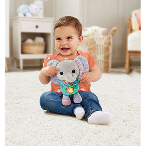 Knuffel Olifant grijs 15 melodietjes 3 liedjes NL 3m+ 