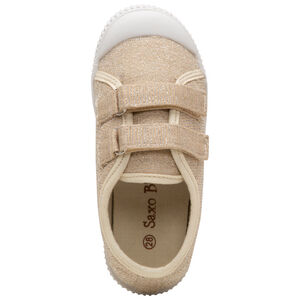 Lage sneakers van canvas met glitter. 