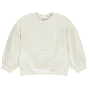 Oversize sweatshirt met boucletten patches voor meisjes 