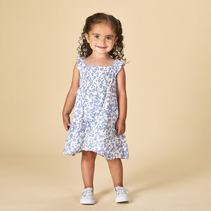Robe à bretelles volantées et imprimé fleuri pour bébé fille 
