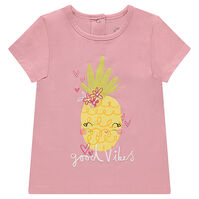 Tee-shirt manches courtes en jersey avec print fantaisie 