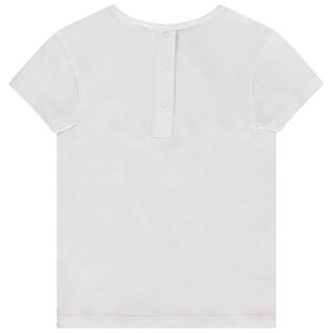 T-shirt manches courtes à motif pailleté pour bébé fille 