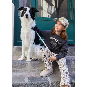 Sweat oversized meisjes met fantasie borduurwerk 