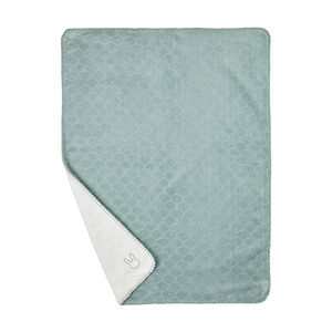 Couverture Wavy - Vert gris - Lapidou - 100x75 cm 