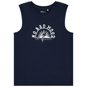 Effen hemd met fantasieprint voor jongen 