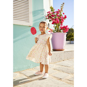 Robe en popeline imprimé fleuri pour fille 