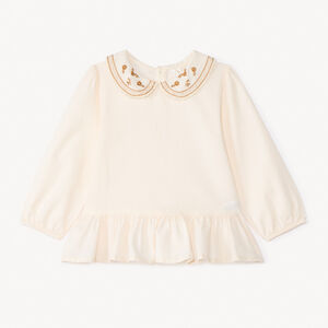 Tunique à col claudine brodé pour bébé fille 