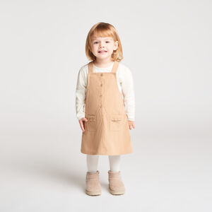 Rokjumpsuit voor babymeisjes in effen velours 