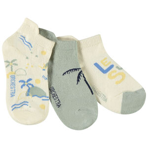Lot de 3 paires de chaussettes courtes fantaisie garçon 