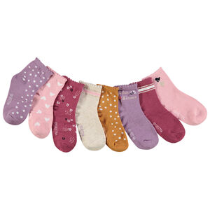 Lot de 8 paires de chaussettes fantaisies fille 