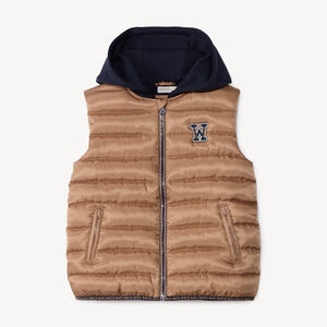 Doudoune sans manches matelassée à capuche pour garçon 