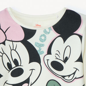T-shirt met lange mouwen en Minnie Disney-print voor meisjes 