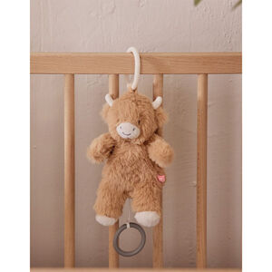 Knuffel mini muziekaal20cm Koe Fluffy Beige 