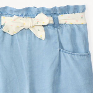 Short avec ceinture à nouer imprimé cœurs pour bébé fille 
