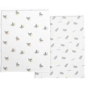 Lot de 2 draps housses pour Next2Me Forever Bambou Greenery 