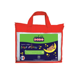 Couette légère P'tit dodo Bout d'chou 75 x 120 cm - Blanc 