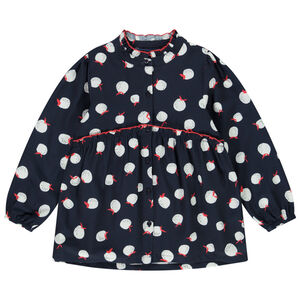 Tunique en toile de coton imprimé pommes fille 