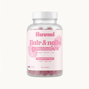 Haar- en nagelgummies met aardbeismaak - 60 gummies 