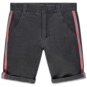 Bermuda surteint en maille à bandes appliquées 