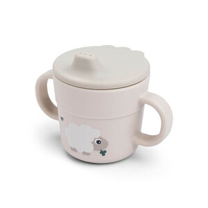 Leer beker 2 in 1 Tiny Farm zand 