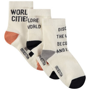 Lot de 3 paires de chaussettes World Cities pour garçon 