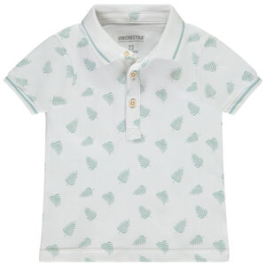Poloshirt met korte mouwen en palmenprint voor jongen 