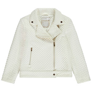 Veste perfecto en jacquard fantaisie pour fille 