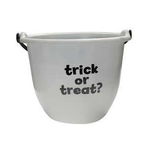Seau à bonbons Fantôme transparent et fluorescent 