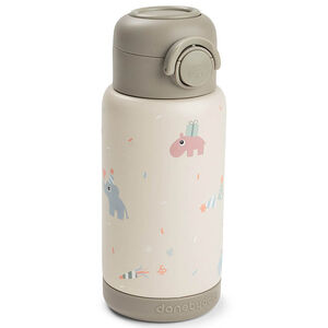 Drinkfles isothermish met rietje  340ml Celebration Zand 