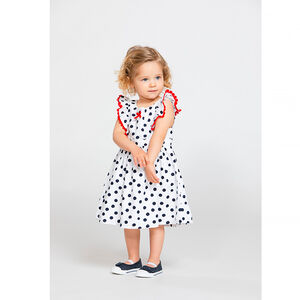 Robe manches volantées et dos ouvert pour bébé fille 