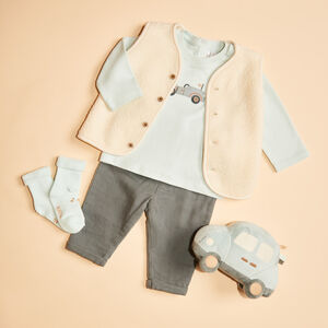 Driekleurig 3-delig set voor babyjongen 