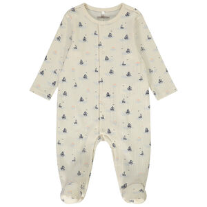 Dors-bien côtelé imprimé voiliers pour bébé garçon 